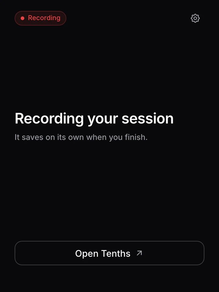 Recording your session